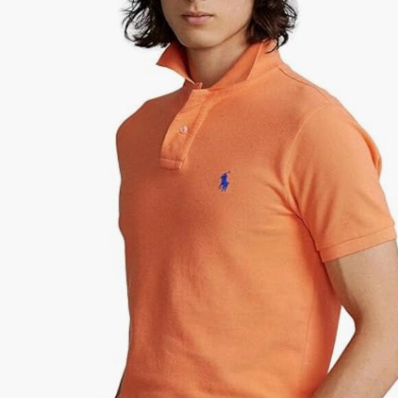 Polo Ralph Lauren Men Custom Slim Fit Mesh Pony Logo Shirt-Medium - Picture 1 of 4